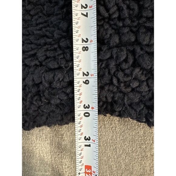 Iro Faux Shearling Piacie Jacket Oversized Navy Snap Front Heavy Pockets Size 38 - Picture 11 of 14